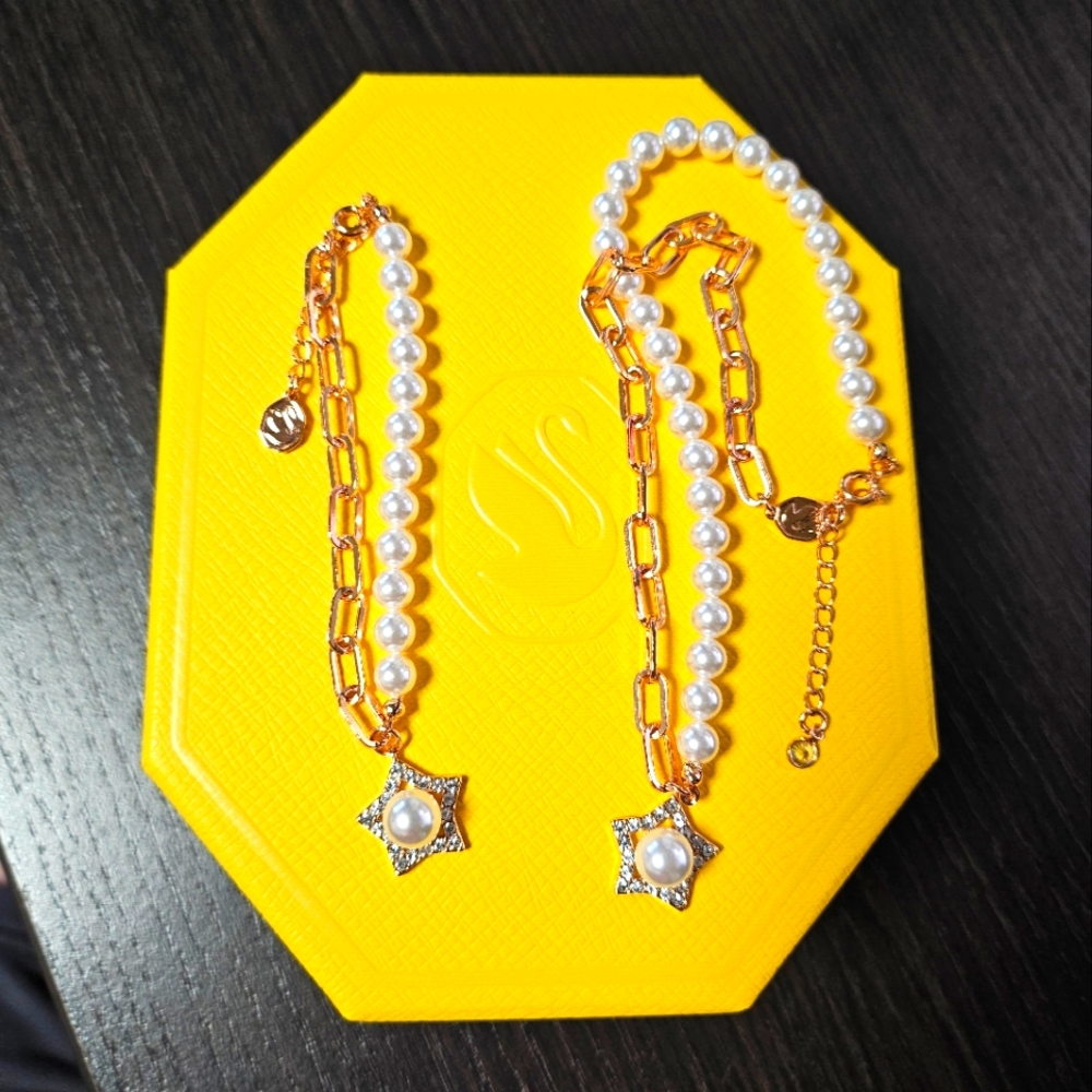 NWT Swarovski Stella Necklace Bracelet Set